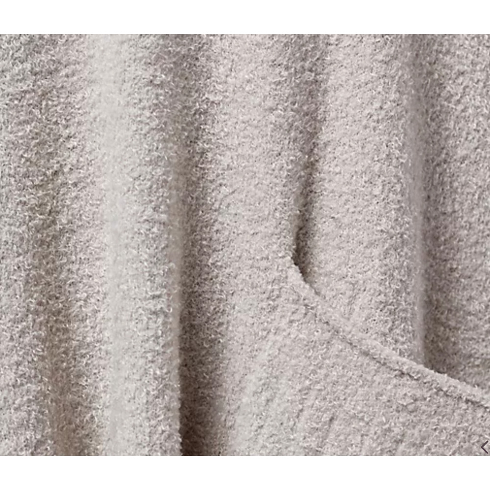 NWT BAREFOOT DREAMS FOG GRAY COZYCHIC LITE HALF ZIP ROLLED EDGE TUNIC SWEATER 1X - Picture 3 of 11